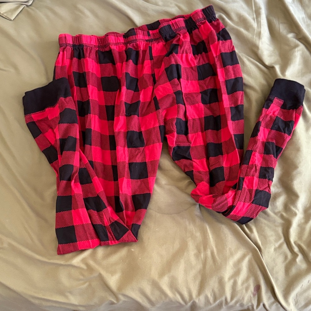 Red and Black Plaid Pajama Pants - Picture 2 of 4